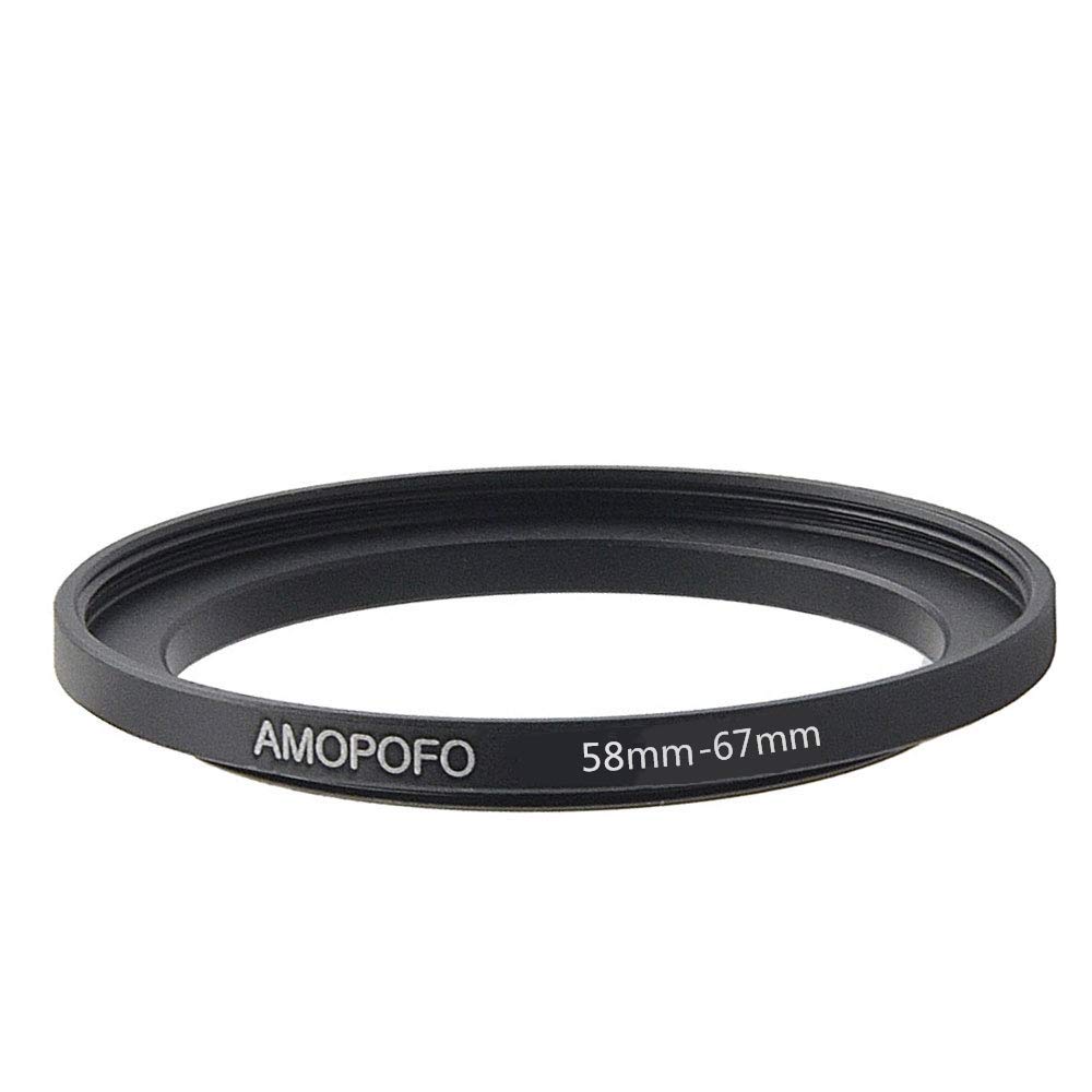 Bague d'adaptation de filtre en métal de 58 mm à 67 mm, bague d'adaptation de filtre Step up de 58 à 67 mm, pour objectif d'appareil photo avec filetage de filtre de 58 mm sur bague de filtre de 67