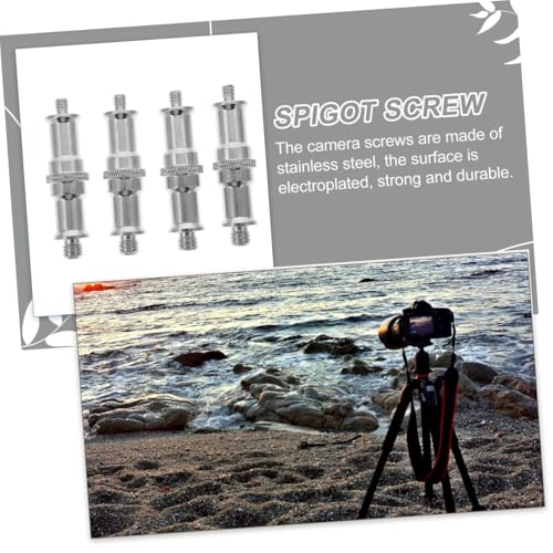 Image of 4Pcs 1 /4 to 3 /8 Screw Adapter for Camera Lighting Equipment