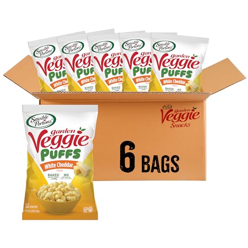 Sensible Portions White Cheddar Veggie Puffs, 3.75oz, 6 Bags