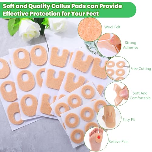 Image of Bunion Pads 36 PCS Metatarsal Ball Of Foot Cushions Shock Absorbing Felt Feet Toe Blister Prevention Relief Cushion Foot Care Bandages Bottom Wear High Heels Dancers Protectors Pad