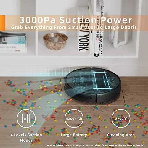 MOVA Z500 Robot Vacuum and Mop, Visual Navigation, 3000Pa Strong Suction,  Robot Vacuum Cleaner with 5200mAh Large Battery, Alexa, Wi-Fi, 2-in-1  Vacuum and Mop, for Pet Hair, Hard Floor, Carpet : Amazon.co.uk: Home \u0026  Kitchen