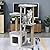 PawHut 114cm Wooden Cat Tree for Indoor Large Cats Condo Jute Scratching Post Cat Tower Kitten Play House Activity Center Furniture Grey