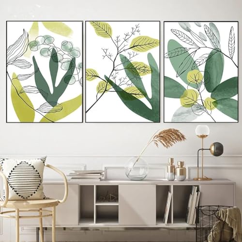Toile murale grand format plantes vertes pour habiller un grand mur vide