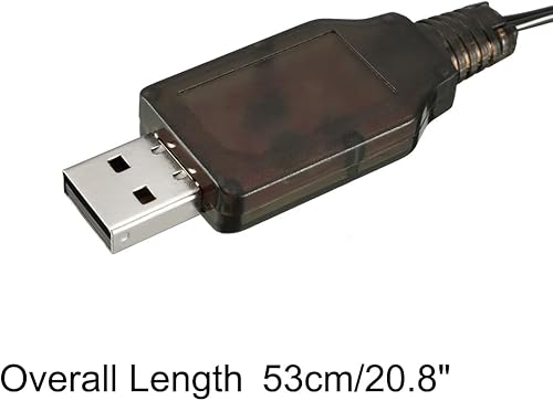 Miniatura 2 de uxcell 2 unids JST-2P cable de carga USB para coche RC 4.8V 250mA Ni-MH Ni-CD batería 24.8 in longitud