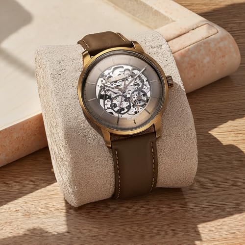 Image of Titan Automatic Color Upgrade Silver Dial Grey Leather Strap Watch for Men 90110QL03