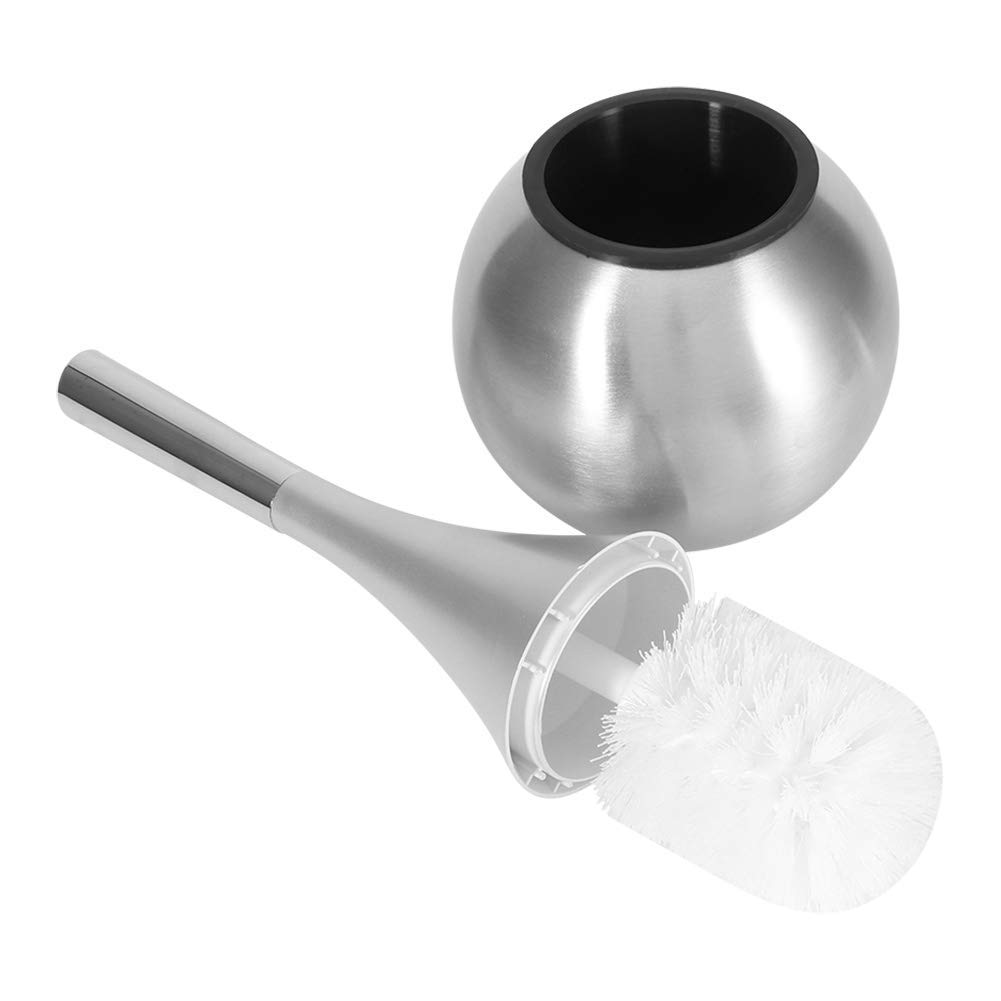Set di scopino per WC e supporto, scopino per WC con base in acciaio inox, scopino e supporto per la casa (03)
