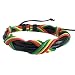 Adeley Rasta Reggae Red Yellow Green Bob Marley Braided Friendship Surfer Retro Hemp Bracelet Wrist Jamaica Adjustable