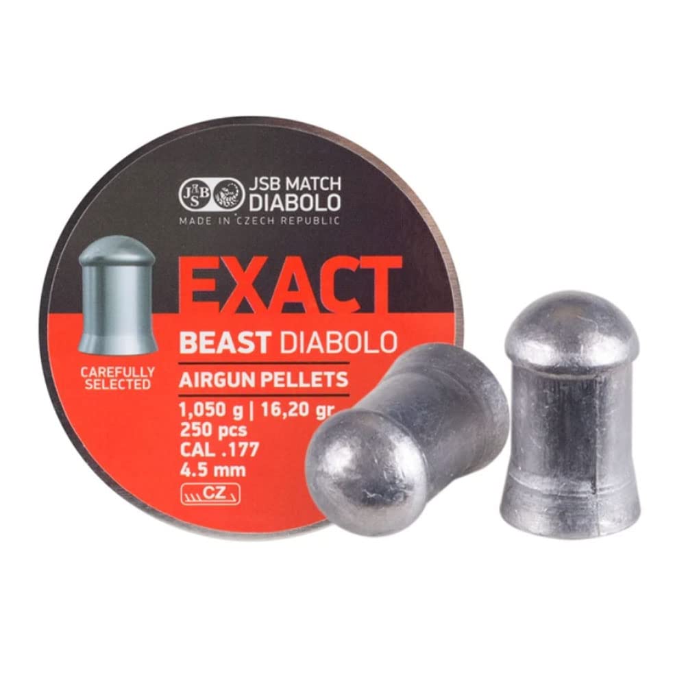 JSB Diabolo Exact Beast Air Gun Pellets .177 Cal, 15.9 Grains, 250ct (546279-250)