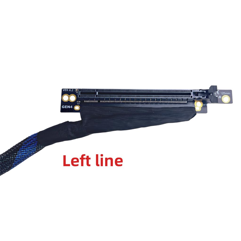 JMT PCIE 4.0 X16 Verlängerungskabel, 32 GB, GEN4, geflochtenes Netzgewebe, für AI-Server, Grafikkarte, biegbarer GPU-Adapter (30 cm, 16AD4 links-links)