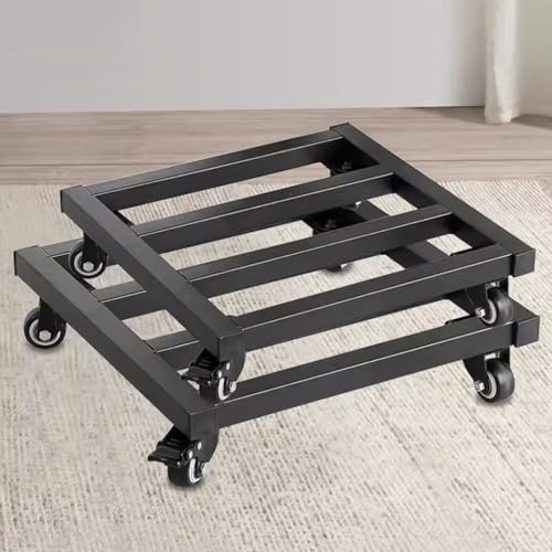 Chariot à fleurs en métal noble, support carré robuste de 45 cm - 7