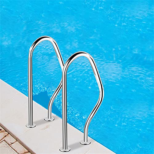 Barandal para piscina de acero inoxidable 304 con cubierta azul miniatura 1