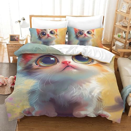 Parure de lit chat mignon 3D pour transformer la chambre en cocon douillet - 2