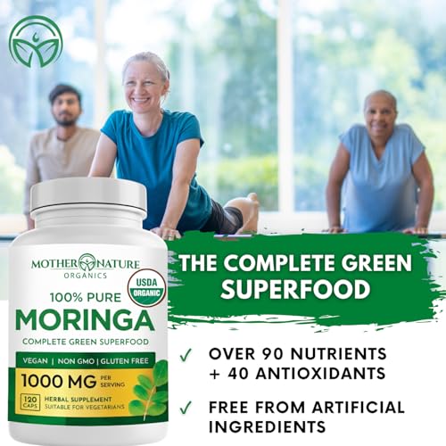 Mother Nature Organics Superfoods for Organic Living organic-moringa-capsules-120 Organic Moringa Capsule