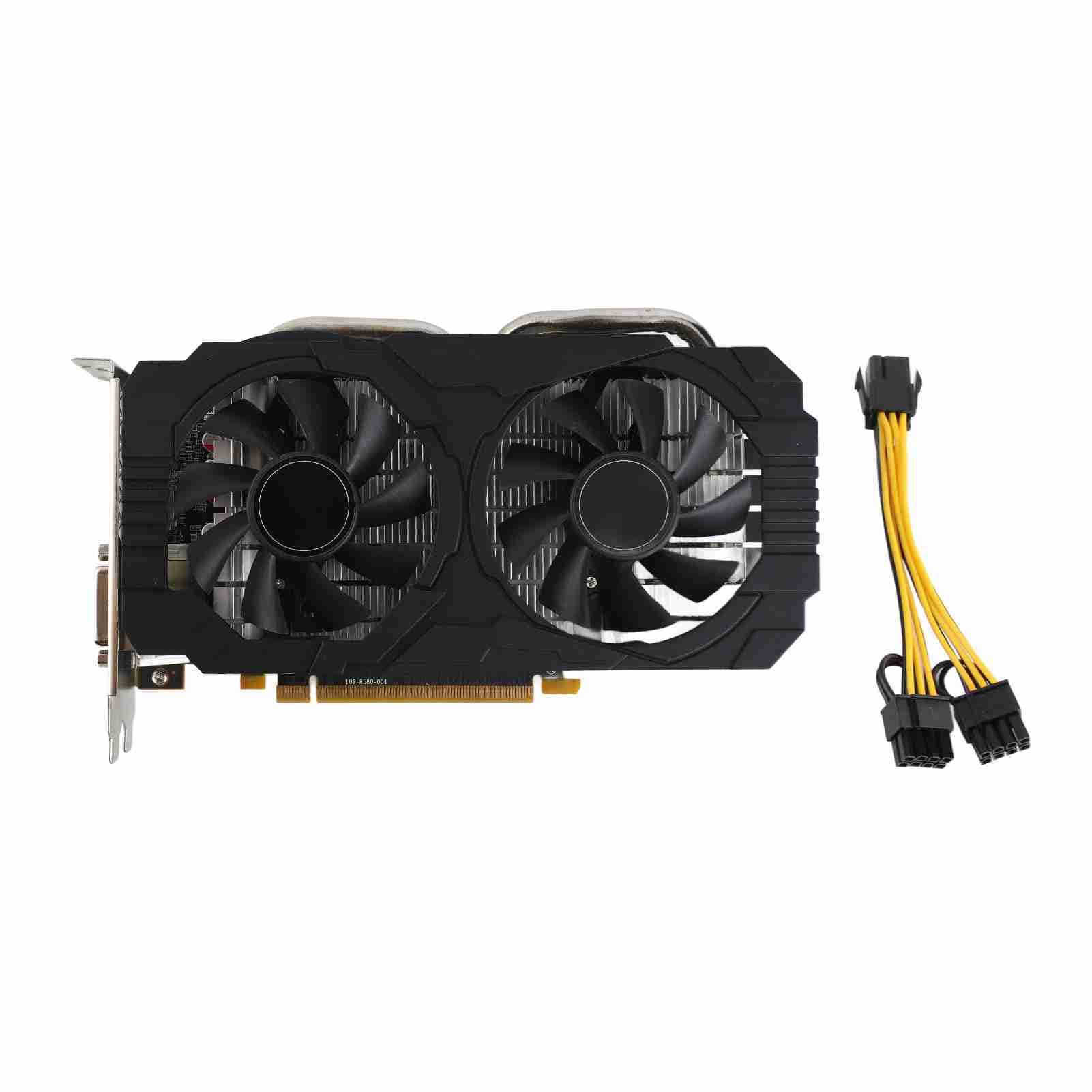 aqxreight Karta graficzna RX 580 8 GB GDDR5 256bit obsługa 8K 2 wentylatory chłodzące 16 PCI Express 3.0 karta graficzna do gier do domowego biura 8 GB pamięci GDDR5: karta graficzna Th RX 580 8 GB