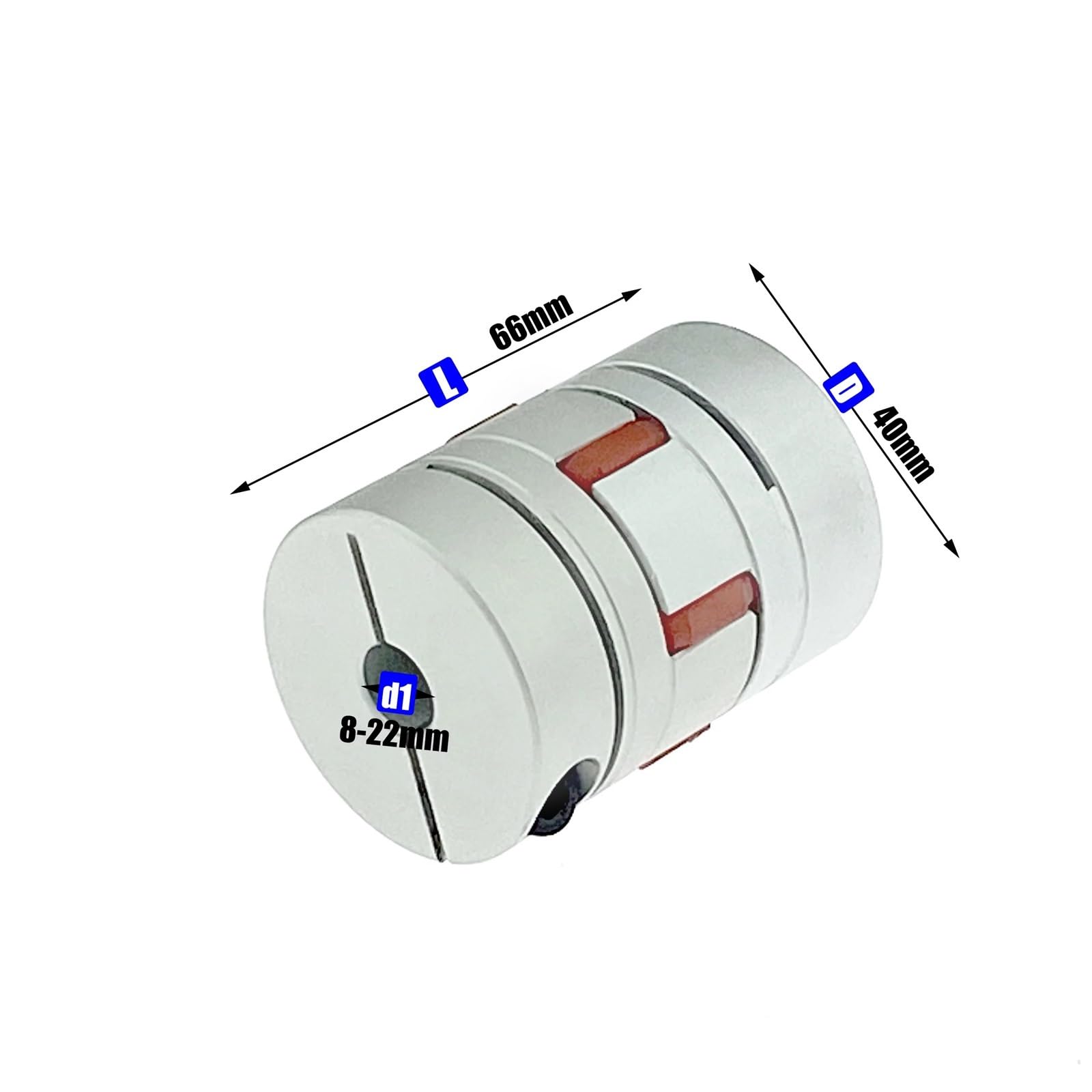 Acoplador de abrazadera flexible LM D45L66, tamaño de eje, acoplamiento de mordaza CNC, 10/12/14/16/18/20/22/24/25 mm, D45 L66, 1 unidad(10X10)