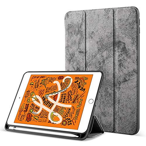 Robustrion Marble Series Trifold Flip Stand Case Cover with Pencil Holder for New iPad 9.7 inch 2018/2017 6th/5th Generation - Grey (B07KDMBDL7) Amazon Price History, Amazon Price Tracker
