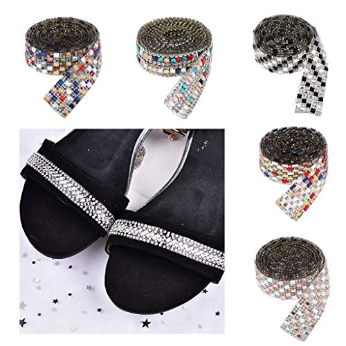 Ruban de strass carrés noirs haut de gamme pour haute couture - 8