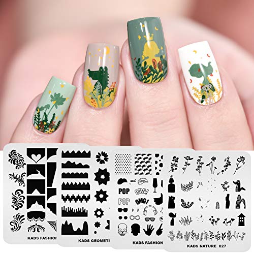 KADS 20Pcs Nail Stamp Plates Set Nails Art Stamping Plates Leaves Flowers Animal Chinese Style Nail Plate Template Image Plate - Image 5