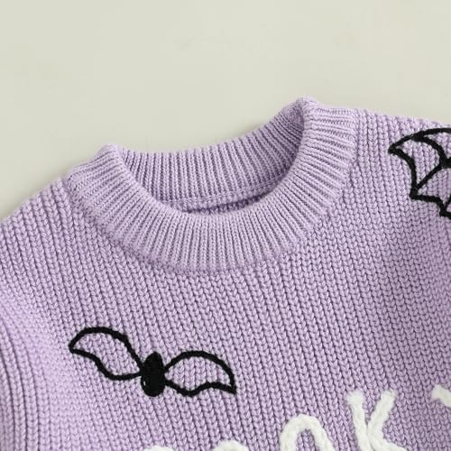 Madjtlqy Toddler Kids Baby Girl Halloween Sweater Warm Pullover Sweatshirt Knitwear Knitted Fall Winter Clothes4