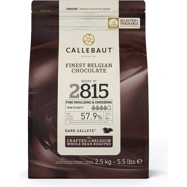 Chocolate amargo Excellent, Callets, 57,7% Cacao, 2,5 kg
