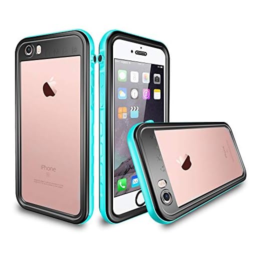 BELTRON aquaLife Slim Waterproof Case for iPhone 6/6S, Shock & Drop Proof, Dirt & Snow Proof Underwater Diving Case - Fully Sealed w/Built-in Screen Protector (Teal)