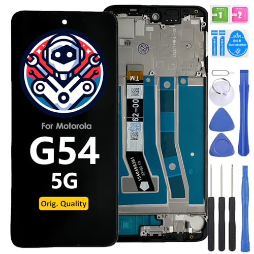 iYAiYO Pantalla LCD Táctil Repuesto Compatible con Motorola Moto G54 Original con Marco Reparación Pantalla Display Completa Digitalizador De Reemplazo con Herramientas