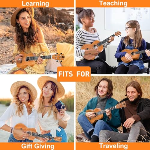 Vangoa Concert Ukulele Beginner Mahogany 23 Inch Adult Beginner Ukelele With Complete Kit Hawaiian Ukulele For Kids Acoustic Professional Ukelele 23'' Adult Beginner thumb #7
