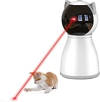 YVE LIFE 4th Gen Random Trajectory Laser Cat Toy - Motion Activated Rechargeable Automatic Interactive Toy for Indoor Cats (White)