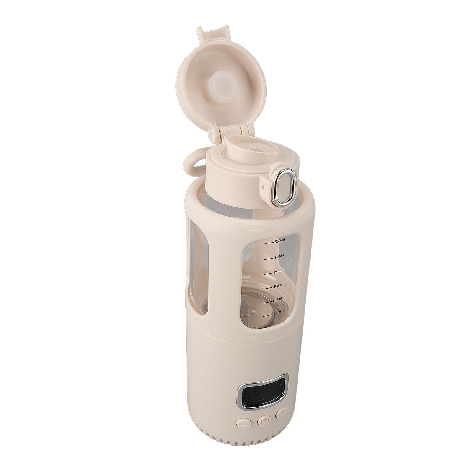 Scaldabagno portatile, scalda latte da viaggio con batteria ricaricabile USB da 18000 mAh, controllo della temperatura regolabile 37-55, capacità 350 ml, resistenza al calore in acciaio