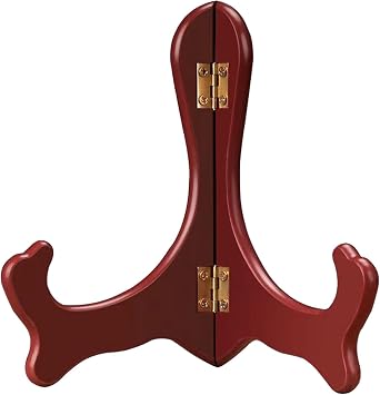 Elegant Rosewood Style Paw Print Stand for Clay Plates, Unique Decorative Plate Stand to Showcase Your Collections5 Inches