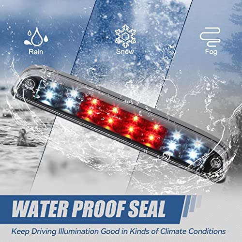Image of Auto Dynasty LED Third Brake Light for 93-11 Ford Ranger F-250 Super Duty | Dual Row 3rd Brake Light for 93-11 Ranger F-250 F-350 F-450 F-550 Super Duty, High Mount Stop Light Cargo Lamp, Black Housing