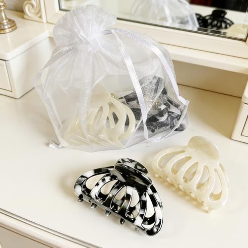 Pinzas para el cabello de resina estilo carey 2 piezas miniatura 6