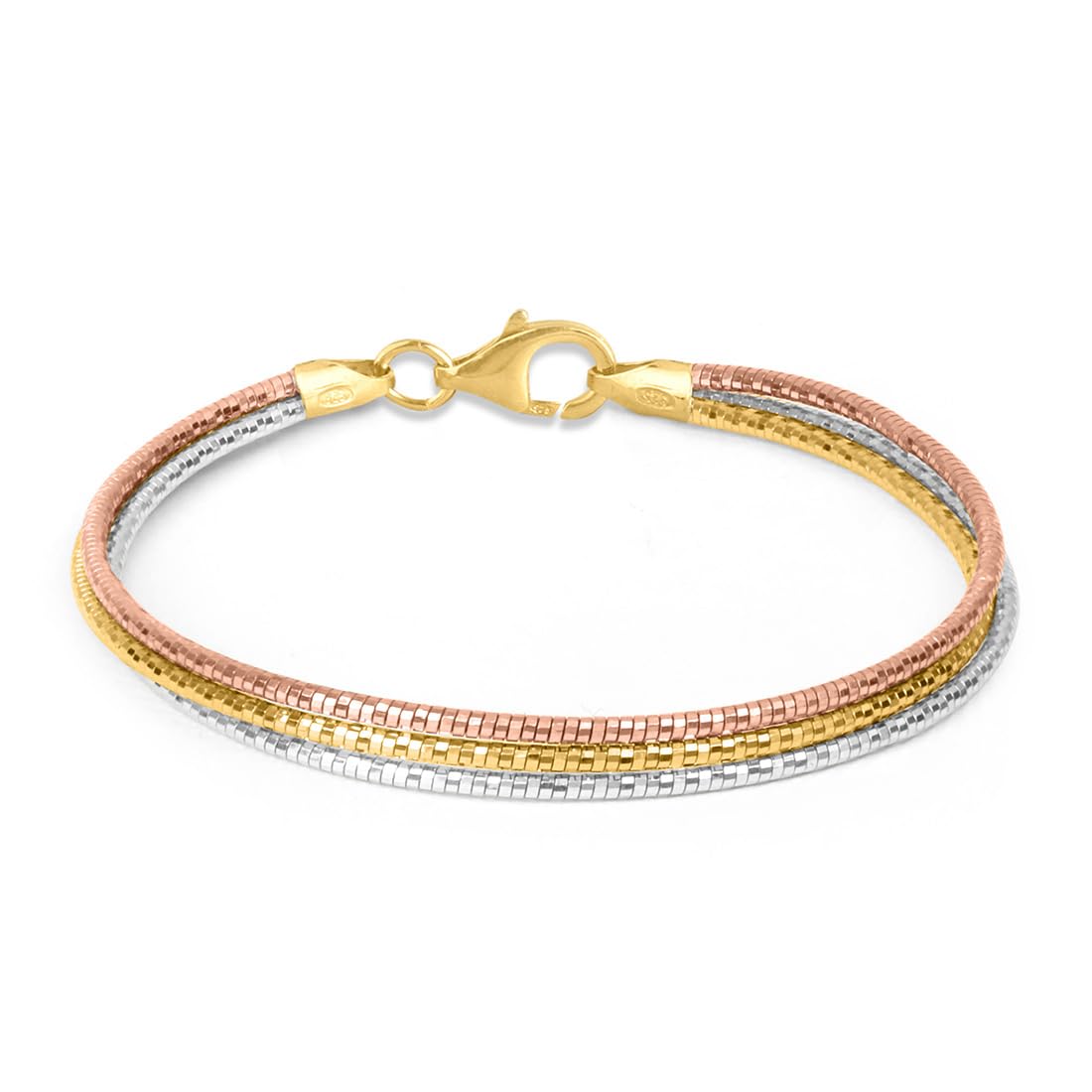 ZAVYA 925 Sterling Silver Modest Triple Tone Plating Bracelet | Gift for Women and Girls | With Certificate of Authenticity and 925 Hallmark (B0CKBWC1B8) Amazon Price History, Amazon Price Tracker