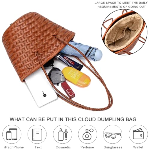 Image of Woven Tote Bag For Women, Fashion Crossbody Shoulder Bag, Casual Top-handle Handbags, and Travel Purses Phone Bag