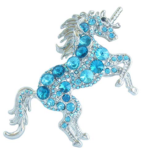 Image of Unique Animal Unicorn Horse Brooch Pin Pendant Austrian Crystal BZ6172