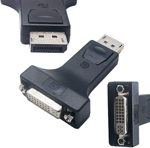 Display Port DisplayPort(M) to DVI-I(F)Adapter Converter Color Black