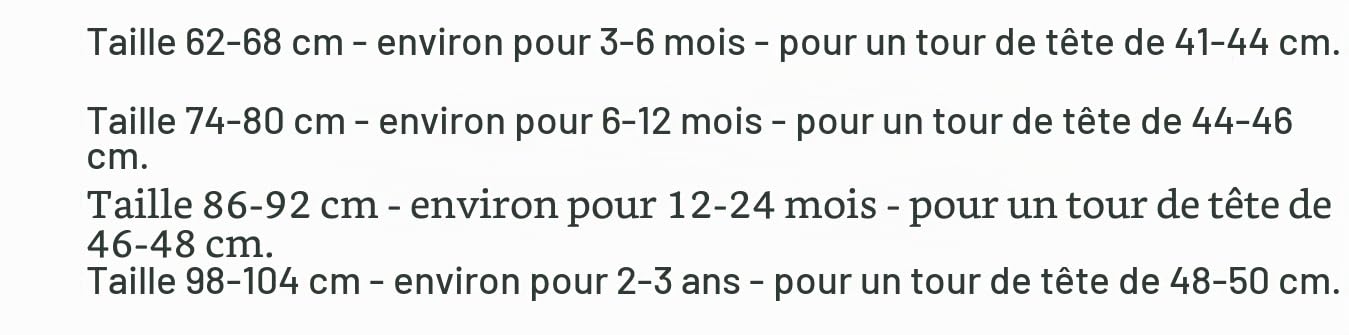 Cagoule pour enfant et bébé, 70 % laine, 30 % soie