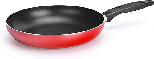 NuriChef - Sartén mediana negra Utensilios de cocina profesionales de 10 pulgadas, aleación de aluminio de alta calidad, cacerola resistente a las