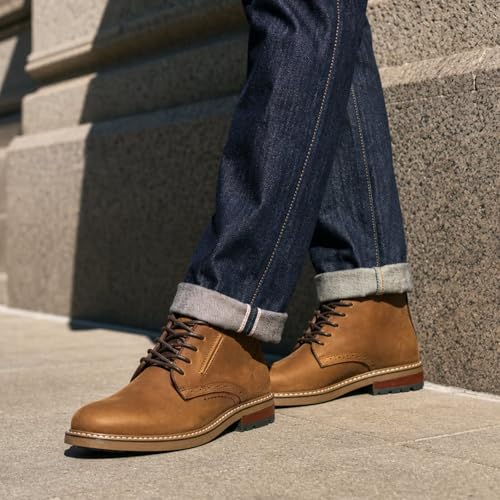 Image of Arkbird Men's Chukka Boots, Leather Ankle Dress Boot Casual Oxfords Lace Up Work Shoes