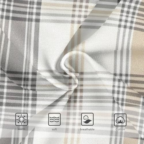 Gray Plaid Pattern Girls' Hipster Triangle Panties Briefs Underwear for Toddler in Sizes 2T,3T, 4T, 5T, 6Y and 8Y3