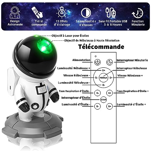 ROOKAIR Astronauta Galassia Proiettore Cielo