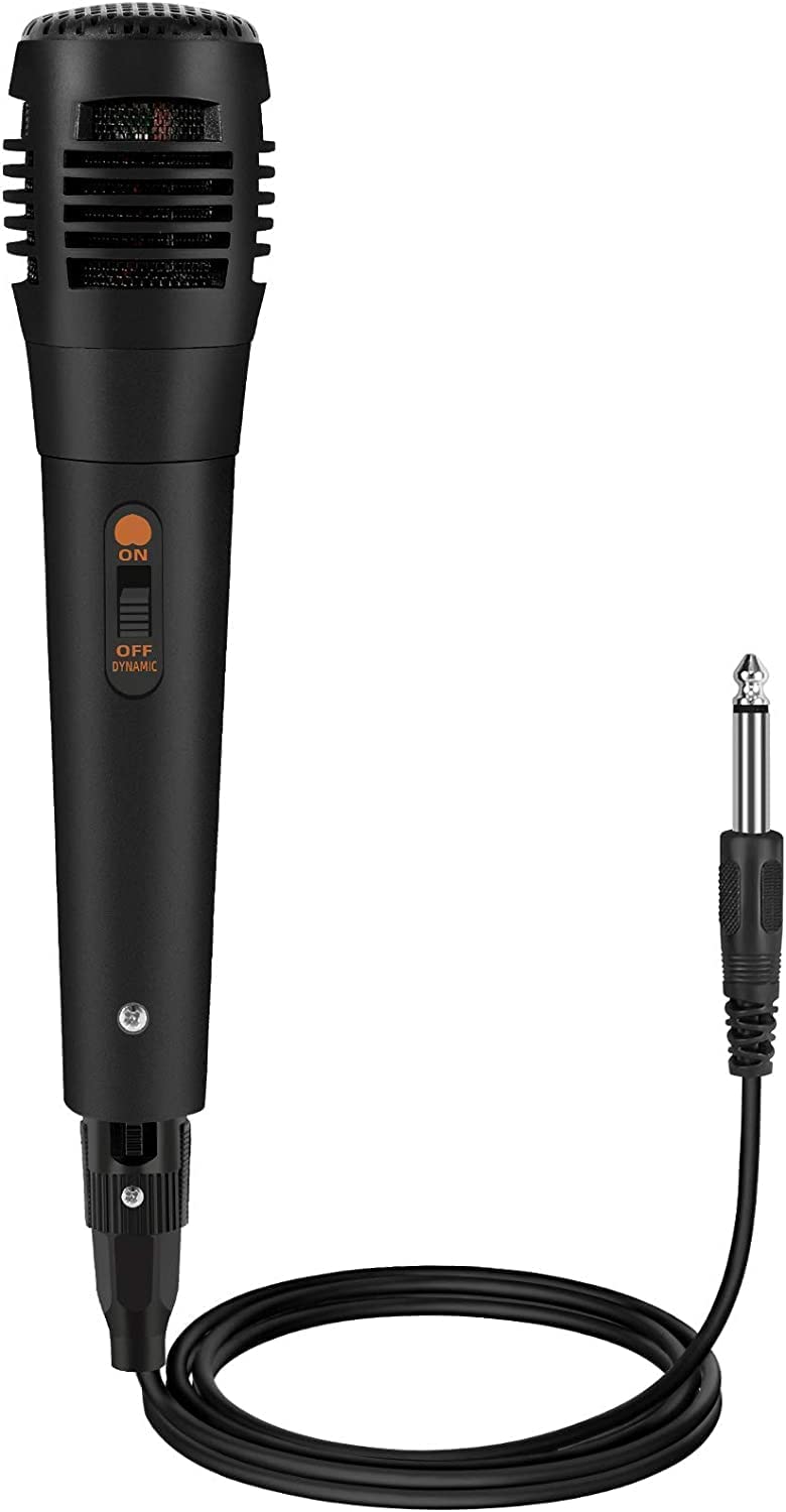 VRJTEC Wired Dynamic Cardioid Microphone for Singing, Wired Handheld Mic with On and Off Switch for Singing, Live Vocal-image-10