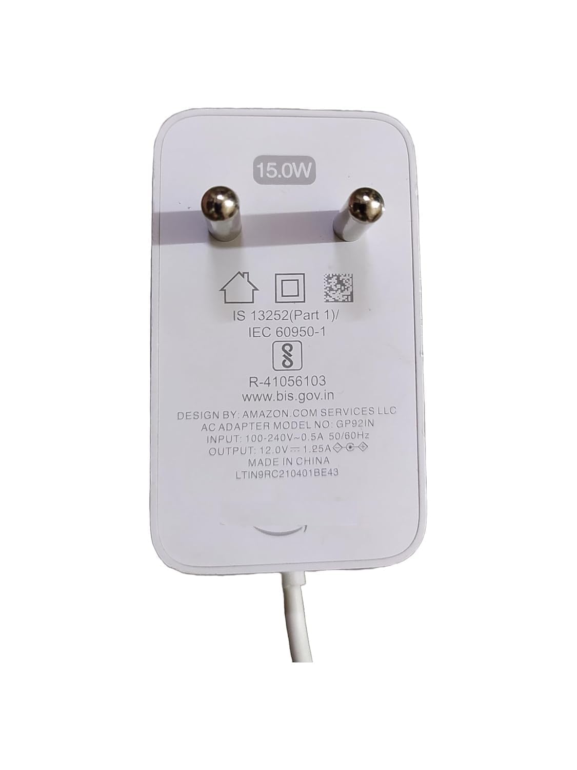 Charger Adapter Power Supply 15W 12V Compatible for Amazon Alexa Echo Dot 3Rd Gen and 4Th Gen Echo Show 5 Fire Tv Cube Echo Spot Echo Dot with Clock (15W)