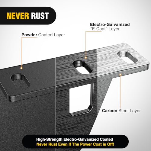 Image of Nilight Class 3 Trailer Hitch 2 Inch Receiver Compatible with Select Ford Ranger 2015 2016 2017 2018 2019 2020 2021 2022 Black Powder Coated