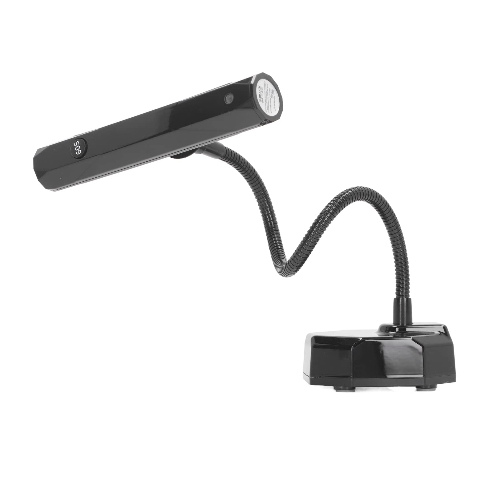 pour lampe à ongles, lampe LED à durcissement rapide, conception col de cygne portable rechargeable avec base stable pour manucure professionnelle et à domicile (Noir)