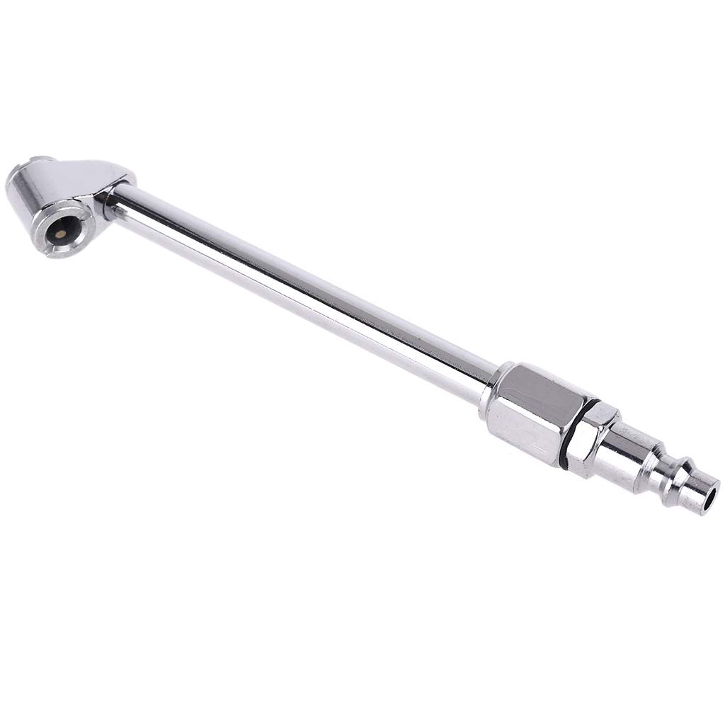 TIANQUXNGI Air Chuck 1/4 Inch Heavy Duty Open Straight Tire Chuck with Clip for Inflator Gauge Compressor