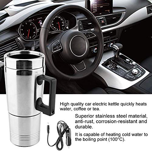 Pava eléctrica para auto 12V acero inoxidable 350 ml miniatura 2