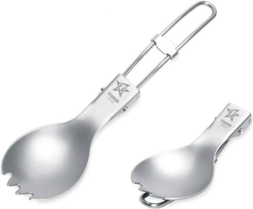 NikaGrace Personalized Laser Engraving on This Folding Titanium Spork with Laser Engrave Fsp100
