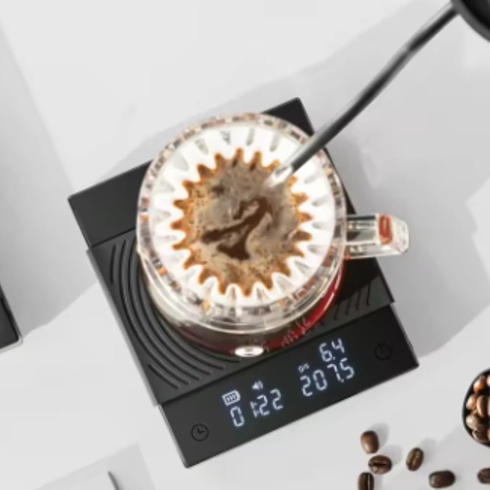 Bilancia elettronica per caffè con precisione da 0,1 g, misurazione del