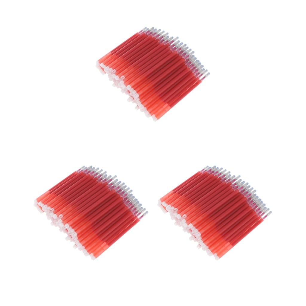Juego de 3 bolígrafos de recambio borrables con calor, 100 unidades, para marcas de tela, color rojo